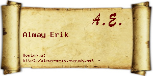 Almay Erik névjegykártya